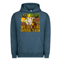 Pigment Midnight Navy last night we let the liquor talk western Urban Hoodie - texasbilliewilder