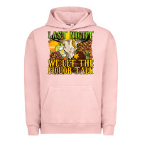 Pigment Salmon last night we let the liquor talk western Urban Hoodie - texasbilliewilder