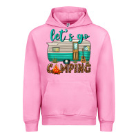 Fuchsia Pink lets go camping Urban Hoodie - texasbilliewilder