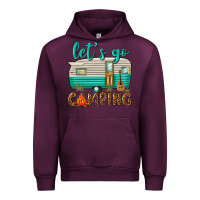 Mauve Wine lets go camping Urban Hoodie - texasbilliewilder