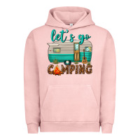 Pigment Salmon lets go camping Urban Hoodie - texasbilliewilder