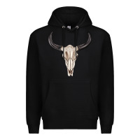 Black western bull skull tbw Premium Hoodie - texasbilliewilder