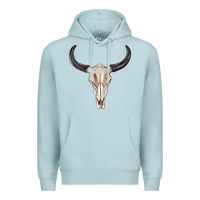 Blue Mist western bull skull tbw Premium Hoodie - texasbilliewilder