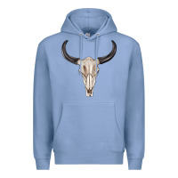 Colony Blue western bull skull tbw Premium Hoodie - texasbilliewilder