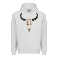 Dove Grey western bull skull tbw Premium Hoodie - texasbilliewilder