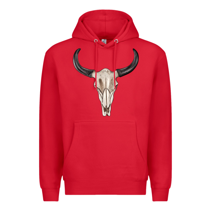 Western Bull Skull Tbw Premium Hoodie by texasbilliewilder | Teevron