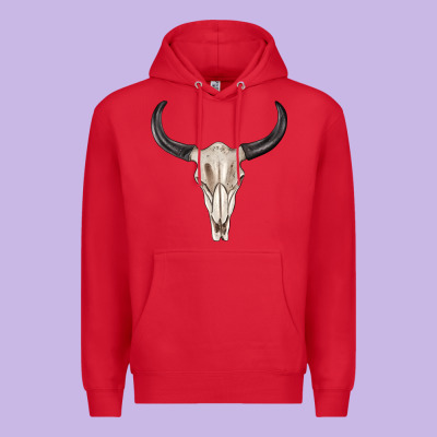 Premium Hoodie western bull skull tbw