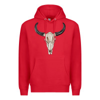 Red western bull skull tbw Premium Hoodie - texasbilliewilder