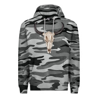 Slate Camo western bull skull tbw Premium Hoodie - texasbilliewilder