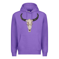 Purple western bull skull tbw Premium Hoodie - texasbilliewilder