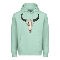 Seafoam western bull skull tbw Premium Hoodie - texasbilliewilder