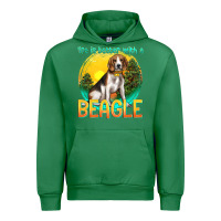 Emerald life is better with a beagle Urban Hoodie - texasbilliewilder