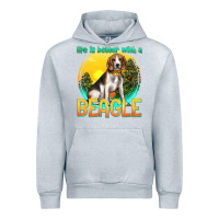 Heather Grey life is better with a beagle Urban Hoodie - texasbilliewilder