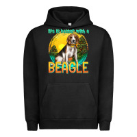 Pigment Black life is better with a beagle Urban Hoodie - texasbilliewilder