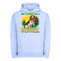 Pigment Grape Ice life is better with a beagle Urban Hoodie - texasbilliewilder