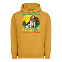 Pigment Peanut Butter life is better with a beagle Urban Hoodie - texasbilliewilder