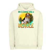 Pigment Pistachio life is better with a beagle Urban Hoodie - texasbilliewilder