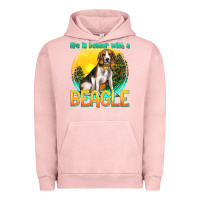 Pigment Salmon life is better with a beagle Urban Hoodie - texasbilliewilder