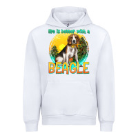 White life is better with a beagle Urban Hoodie - texasbilliewilder