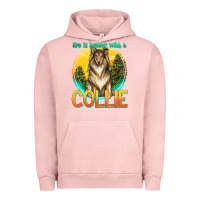 Pigment Salmon life is better with a collie Urban Hoodie - texasbilliewilder