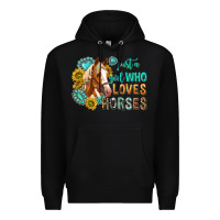 Black western just a girl who loves horses Premium Hoodie - texasbilliewilder