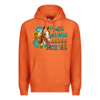 Western Just A Girl Who Loves Horses Premium Hoodie | Teevron