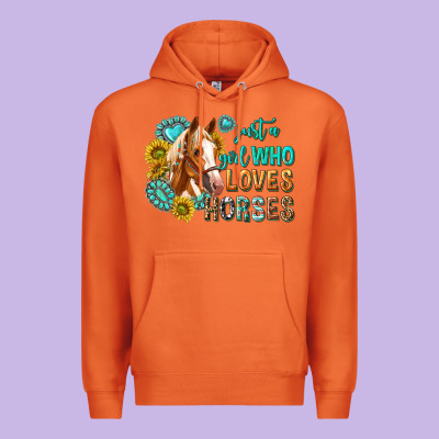 Premium Hoodie western just a girl who loves horses