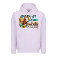 Lilac western just a girl who loves horses Premium Hoodie - texasbilliewilder