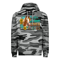 Slate Camo western just a girl who loves horses Premium Hoodie - texasbilliewilder