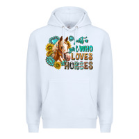 White western just a girl who loves horses Premium Hoodie - texasbilliewilder