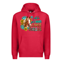Cardinal western just a girl who loves horses Premium Hoodie - texasbilliewilder