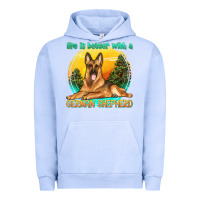 Pigment Grape Ice life is better with a german shepherd Urban Hoodie - texasbilliewilder