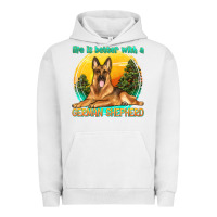 Pigment Lunar Rock life is better with a german shepherd Urban Hoodie - texasbilliewilder