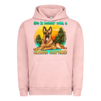 Pigment Salmon life is better with a german shepherd Urban Hoodie - texasbilliewilder