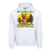 White life is better with a german shepherd Urban Hoodie - texasbilliewilder