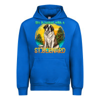 Cobalt life is better with a st.bernard Urban Hoodie - texasbilliewilder