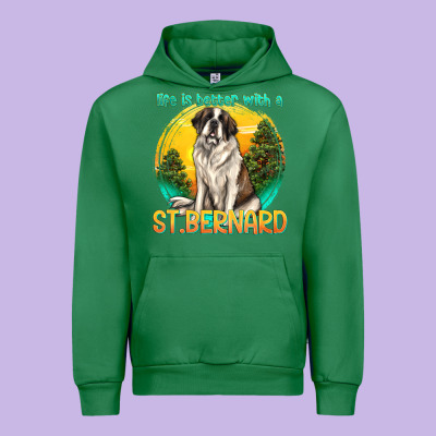 Life Is Better With A St.bernard Urban Hoodie Designed By Texasbilliewilder