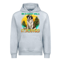 Heather Grey life is better with a st.bernard Urban Hoodie - texasbilliewilder