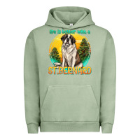 Pigment Oil Green life is better with a st.bernard Urban Hoodie - texasbilliewilder
