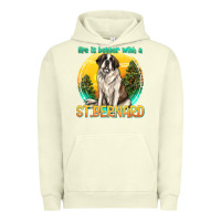 Pigment Pistachio life is better with a st.bernard Urban Hoodie - texasbilliewilder