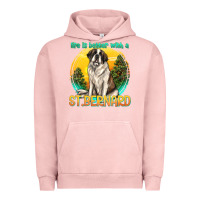 Pigment Salmon life is better with a st.bernard Urban Hoodie - texasbilliewilder