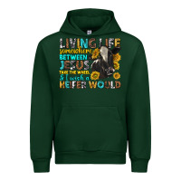 Foreset Green living life somewhere between jesus Urban Hoodie - texasbilliewilder