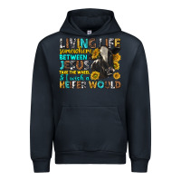 Navy living life somewhere between jesus Urban Hoodie - texasbilliewilder