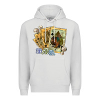 Dove Grey western rodeo playing cards tbw Premium Hoodie - texasbilliewilder