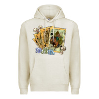 Oatmeal Heather western rodeo playing cards tbw Premium Hoodie - texasbilliewilder