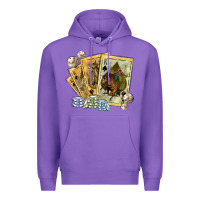 Purple western rodeo playing cards tbw Premium Hoodie - texasbilliewilder
