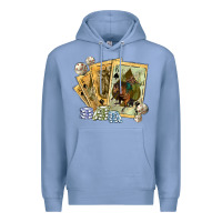 Colony Blue western rodeo playing cards tbw Premium Hoodie - texasbilliewilder