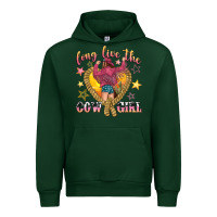 Forest Green long live the cowgirl Urban Hoodie - texasbilliewilder