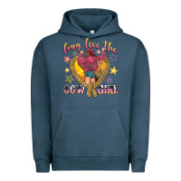 Pigment Midnight Navy long live the cowgirl Urban Hoodie - texasbilliewilder