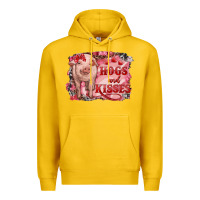 Lemon Valentines Day Pig Hogs And Kisses Premium Hoodie - RanaPortraitStore